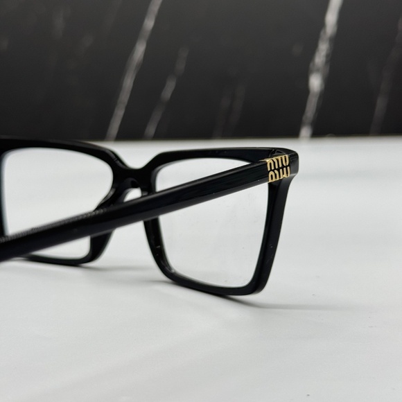 NEW MIU MIU EYEGLASSES VMU 08X 16K1O1 WOMEN SQUARE MU08XV 16K1O1 BLACK EYEWEAR main image 4